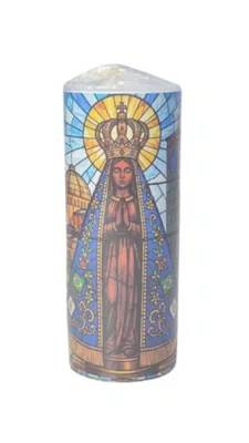 Vela Grossa Votiva - 5,7 x 14 cm - N. S. Aparecida (modelo 3)