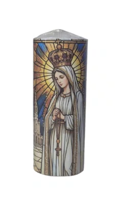 Vela Grossa Votiva - 5,7 x 14 cm - N. S. de Fátima