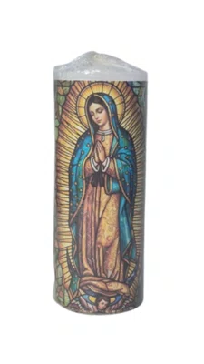Vela Grossa Votiva - 5,7 x 14 cm - N. S de Guadalupe