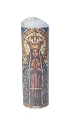 Vela Média Votiva - 5 x 15 cm - N. S. Aparecida (modelo 1)
