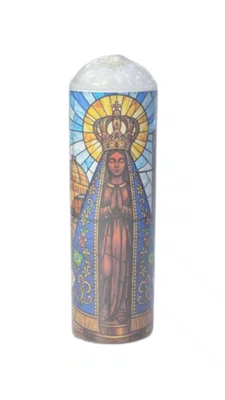 Vela Média Votiva - 5 x 15 cm - N. S. Aparecida (modelo 3)