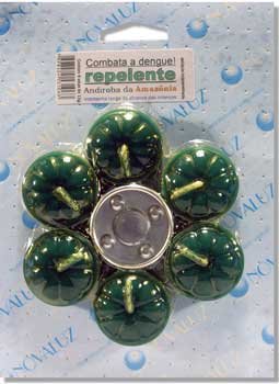 Vela Repelente de Andiroba - Cartela com 6 velas e 1 Rechô -