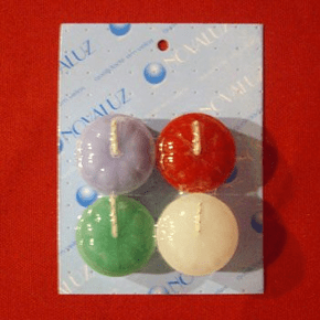 Velas Lamparinas Cartelas com 4 velas - Multi-color -