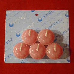 Velas Lamparinas Cartelas com 5 velas -