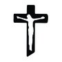 Adesivo Recortado para Carro - Crucifixo com Cristo -