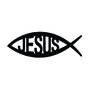 Adesivo Recortado para Carro - Peixe Jesus -
