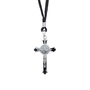 Colar - Crucifixo Metal com Medalha de São Bento - 5 cm -