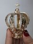Coroa Fundição Dourada Strass  8 cm - Para Imagem de 80 cm -