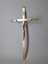 Crucifixo de Metal Estilizado 23 x 13 cm - Barra Chata