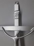 Crucifixo de Metal Estilizado 23 x 13 cm - Barra Chata
