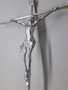 Crucifixo Metal 32 x 18 cm - Barra Redonda