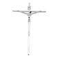 Crucifixo Metal Estilizado 28 x 19 cm - Barra Quadrada -