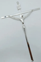 Crucifixo Metal Estilizado 31 x 20 cm - Barra Chata -