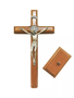 Crucifixo para Mesa - São Bento - 19 cm - Prata Velha -