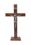 Crucifixo para Mesa - São Bento - 26 cm  - Prata Velha -