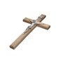 Crucifixo para Parede - São Bento - 35 cm - Prata Velha -