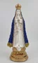 Imagem de gesso N S Aparecida - Flor de renda azul c/ strass - 39cm
