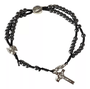Kit com 3 Terço de Pulso Nossa Senhora Aparecida Hematita -