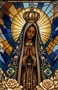 Oratório N. S. Aparecida Resinado em MDF com Porta Vela