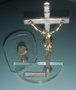 Pedestal Acrílico 1ª Eucaristia "Cristo na Cruz + Cálice "