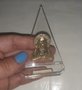 Pedestal Acrílico Triângulo " Imaculado Coração de Maria "