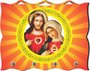Porta Chaves com Imagem Fotográfica - Sagrado Coração de Jesus e Imaculado Coração de Maria -