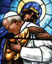 Porta Vela  com Imagem Colorida - Papa São João Paulo II (mosaico) -