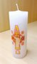 Vela Círio da Família Fino - Adesivado - Cristo 02 - Diâmetro 4,4 cm