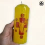 Mini Círio Pascal Médio - Adesivado - Cristo 01 - Diâmetro 5 cm -